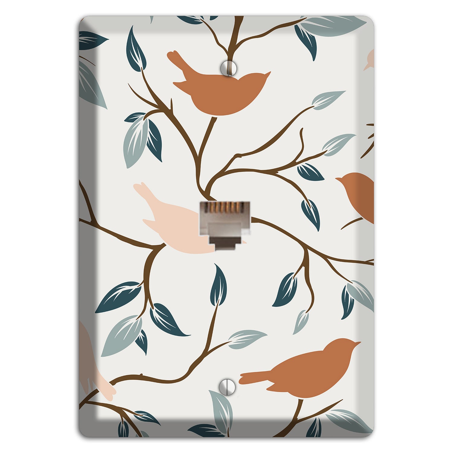 Bird Branch 1 Phone Wallplate