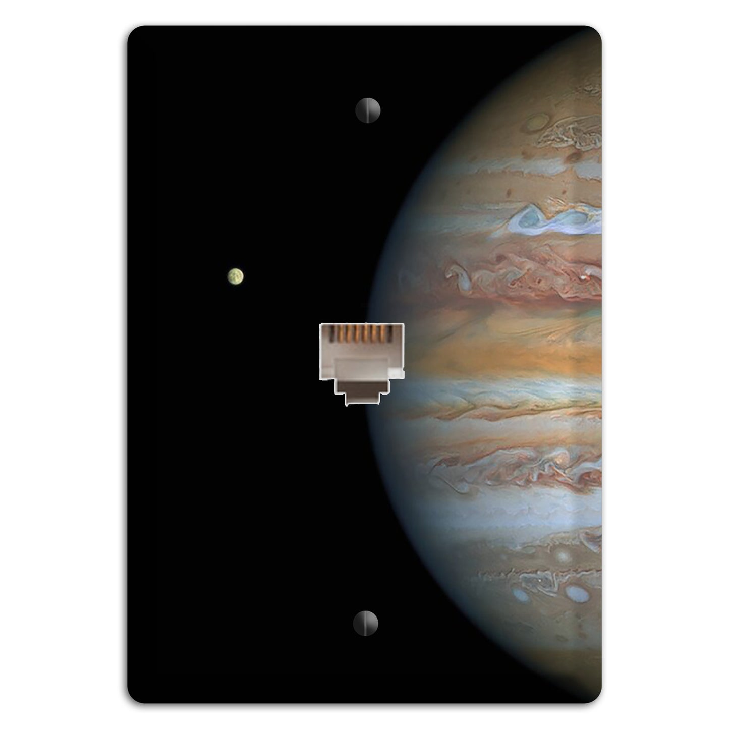 Hubble's View of Jupiter and Europa Phone Wallplate