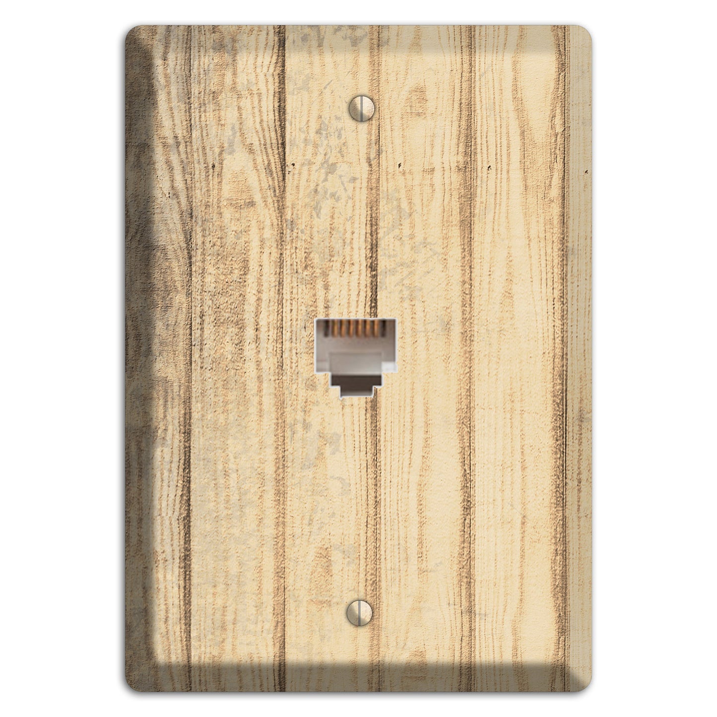 Hampton Weathered Wood Phone Wallplate