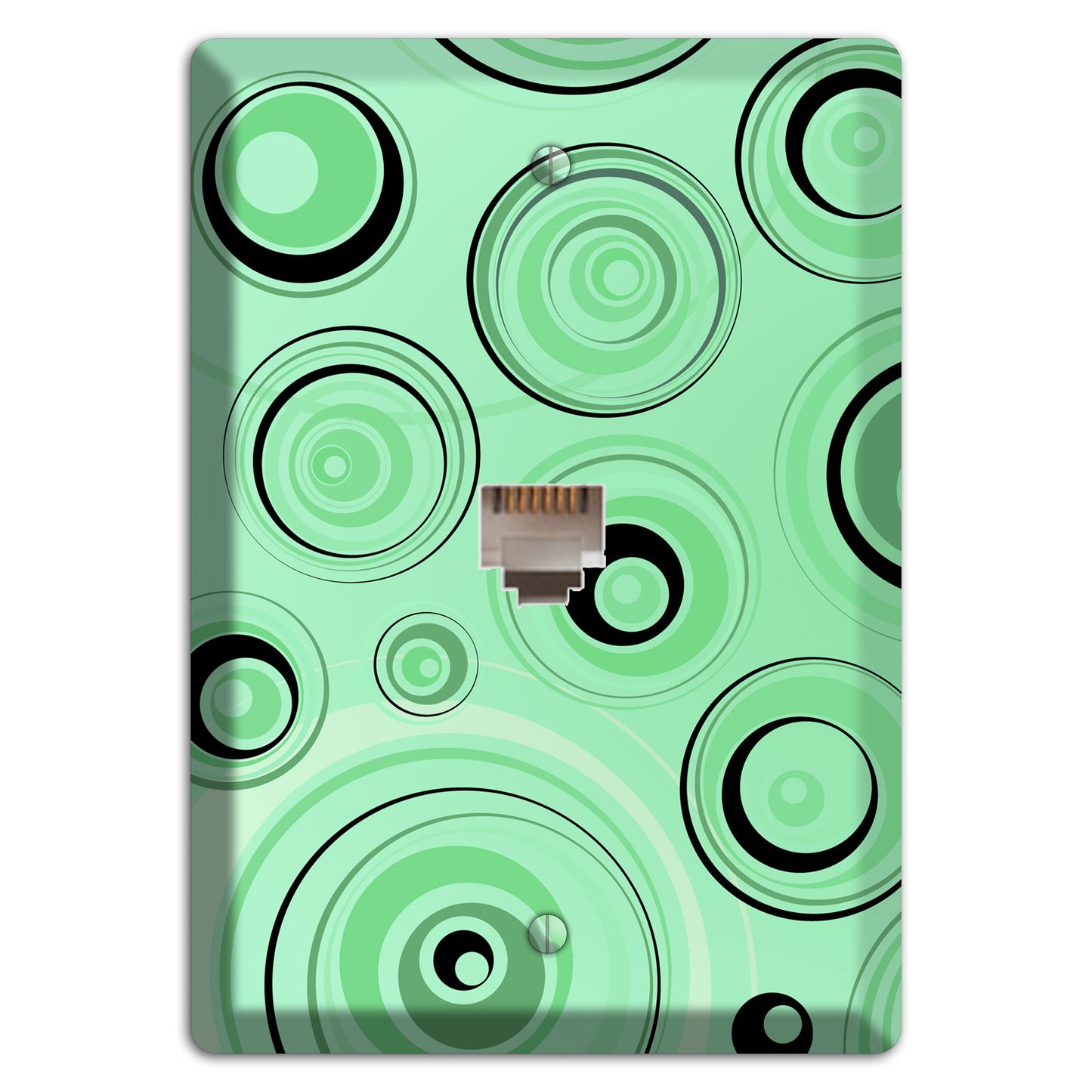 Mint Green Circles Phone Wallplate