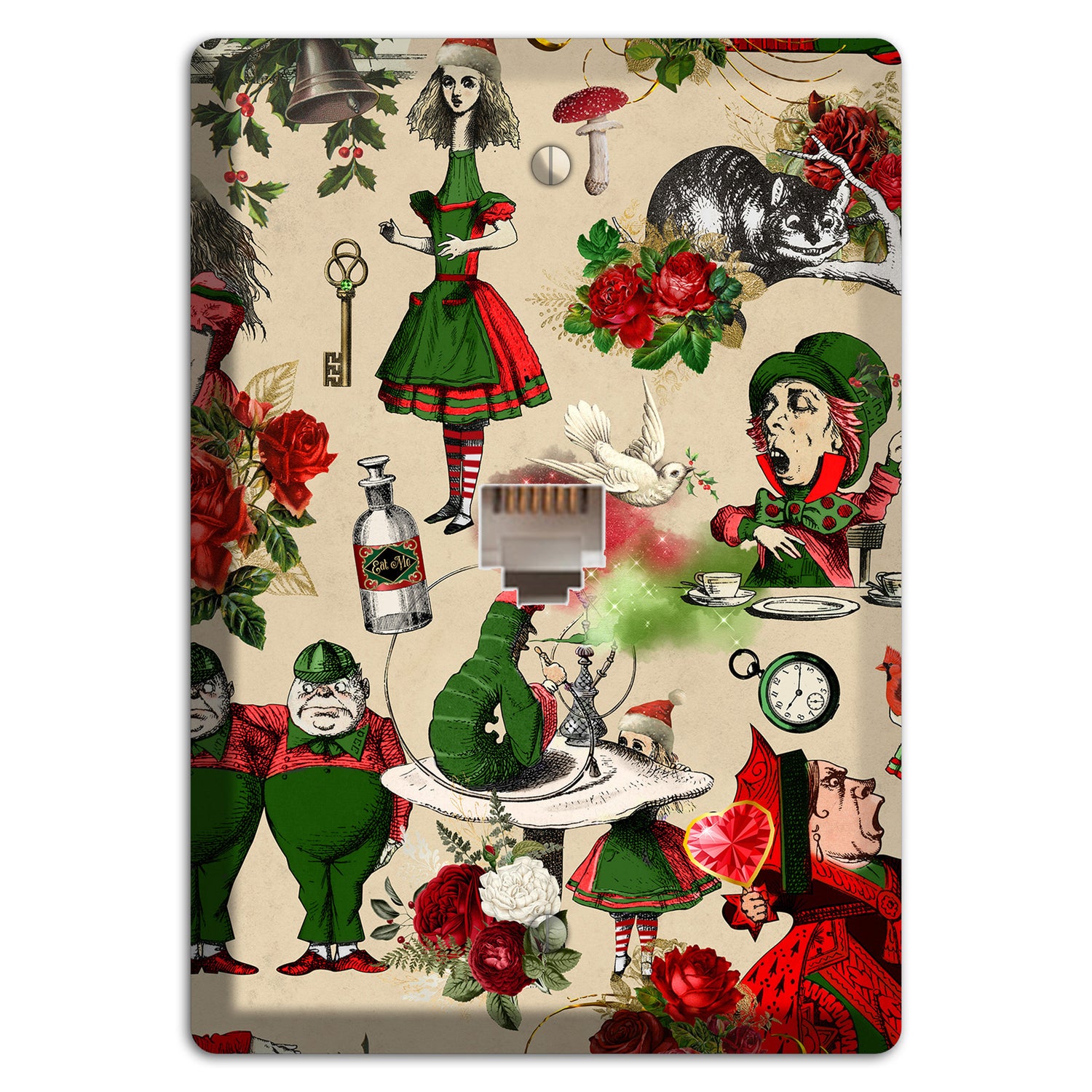 Holiday in Wonderland Characters Phone Wallplate