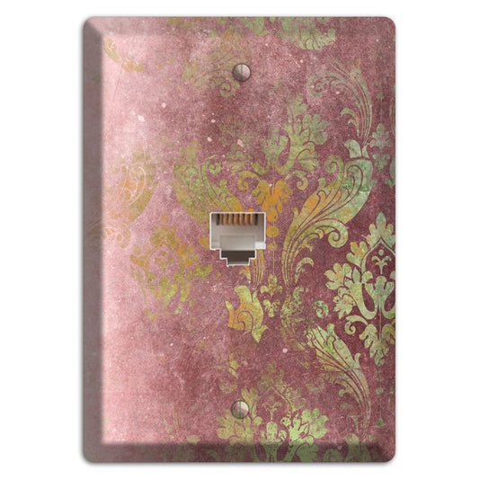 Roman Coffee Whimsical Damask Phone Wallplate