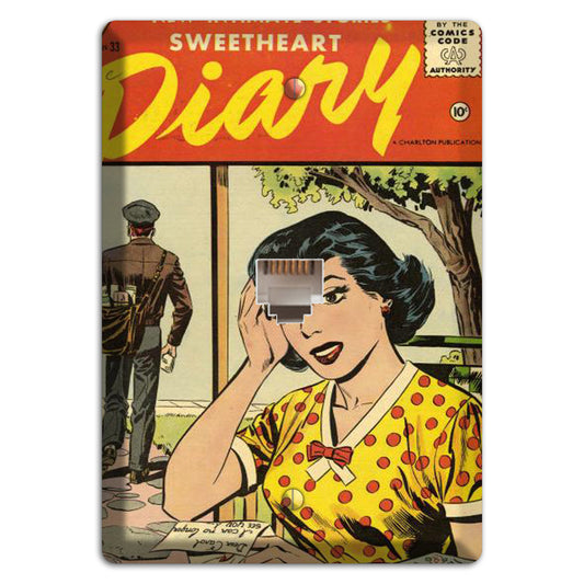 Diary Vintage Comics Phone Wallplate