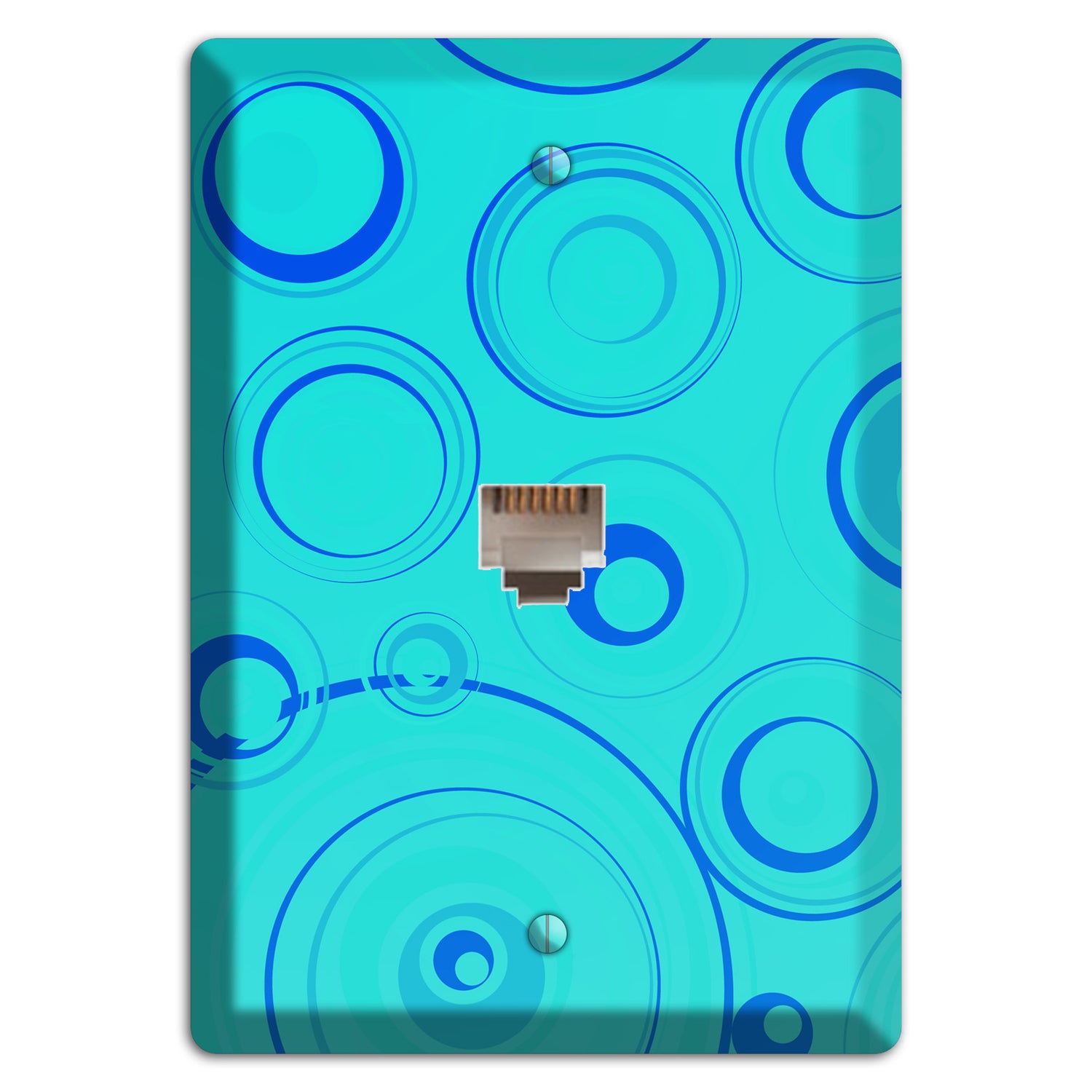 Turquoise Circles Phone Wallplate