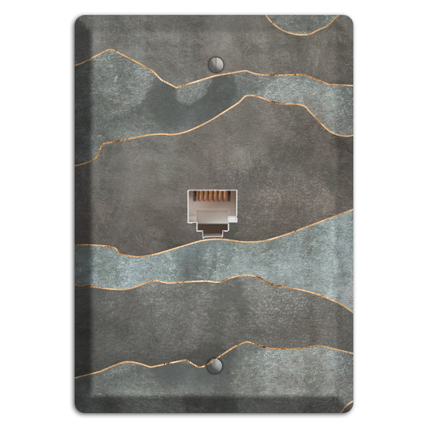 Dusty Blue Mountain Range Phone Wallplate