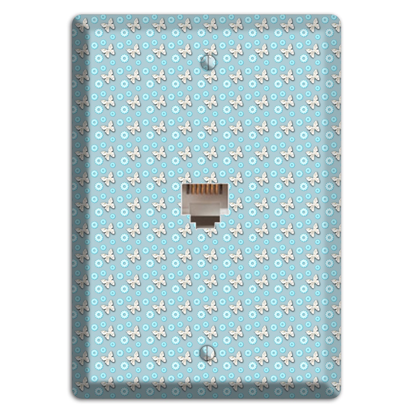 Blue with Butterflies Phone Wallplate