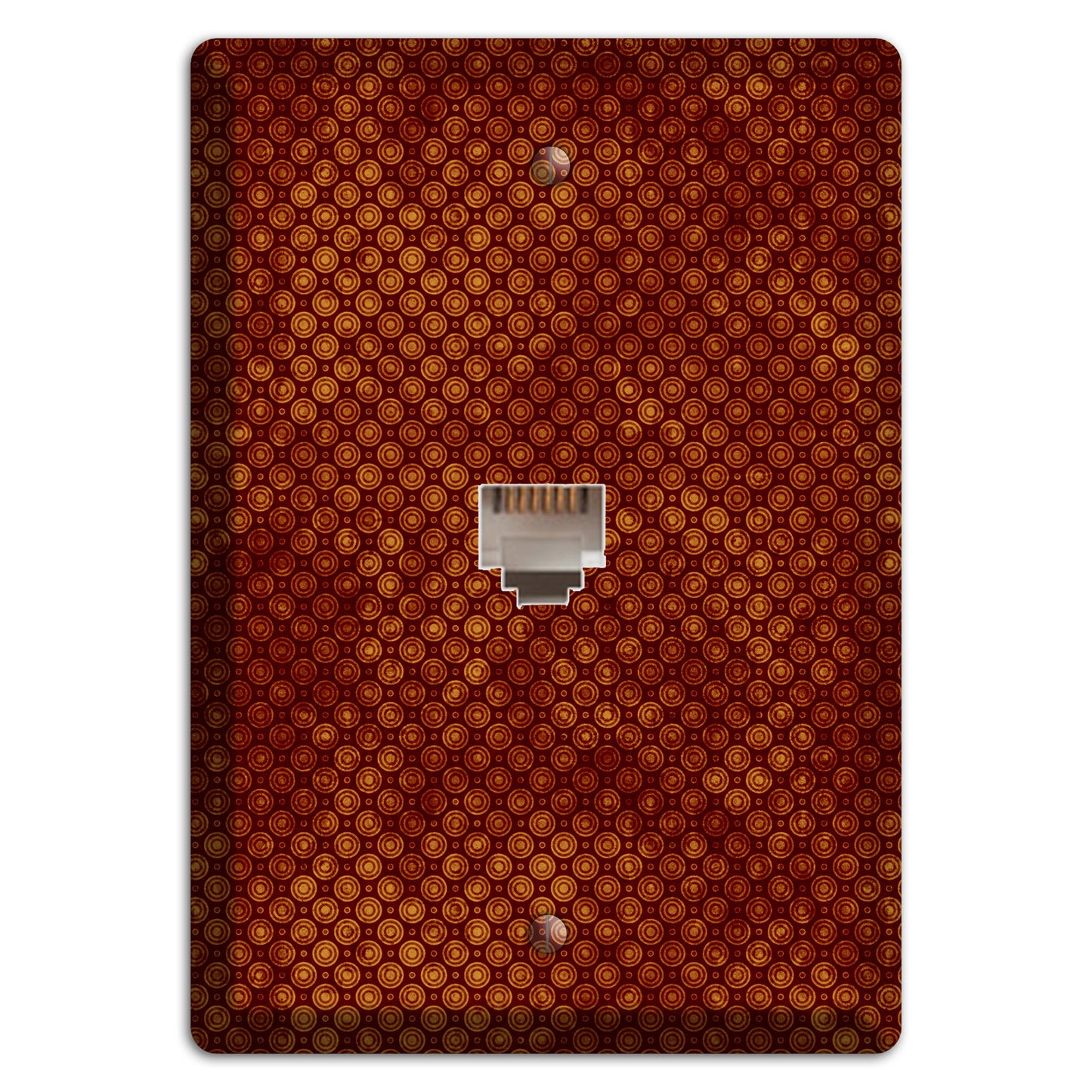 Maroon Tiny Circles Phone Wallplate