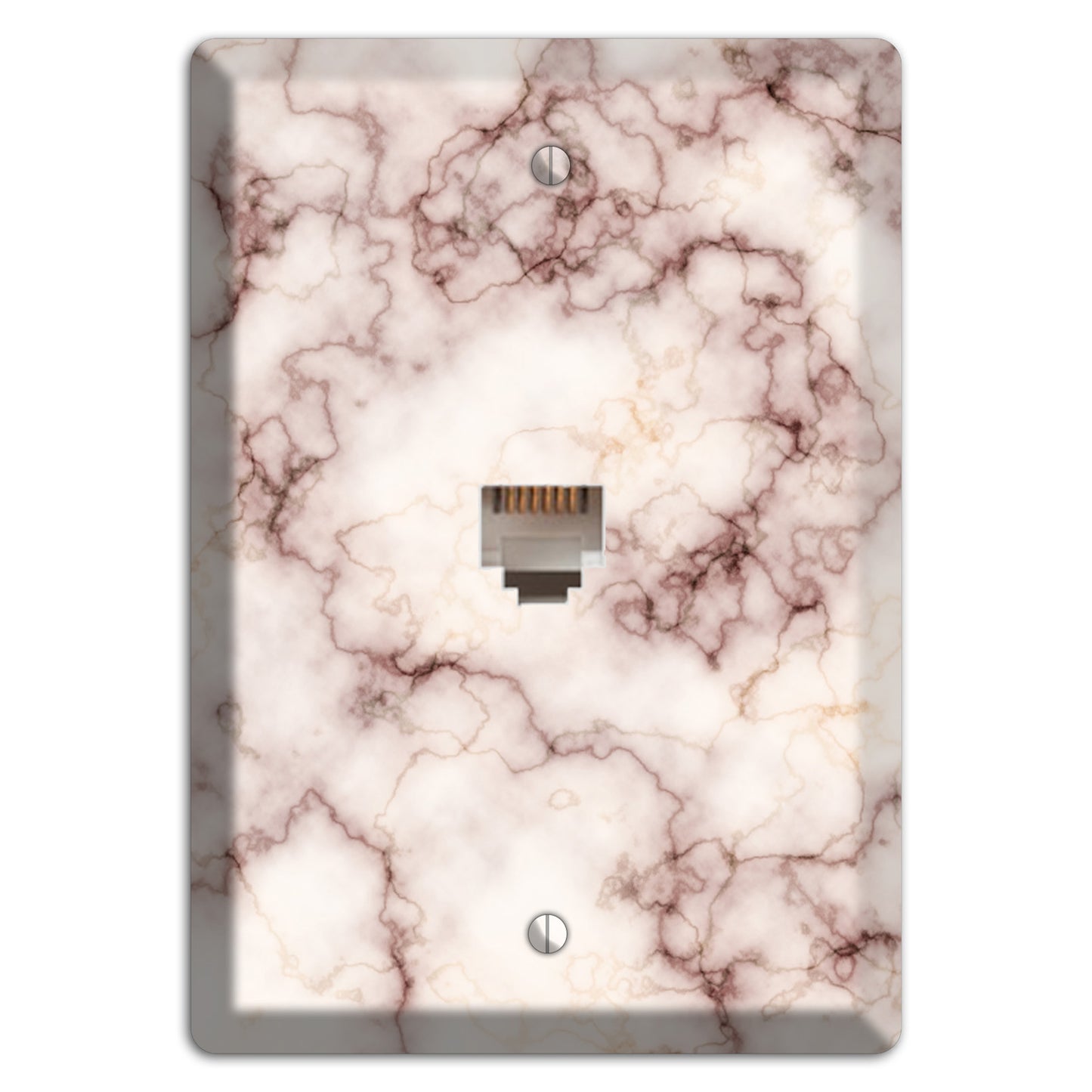 Burgundy Stained Marble Phone Wallplate