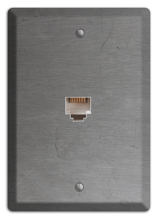 Raw Steel Phone Wallplate