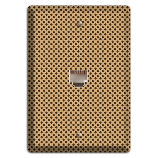 Beige with Brown Polka Dots Phone Wallplate