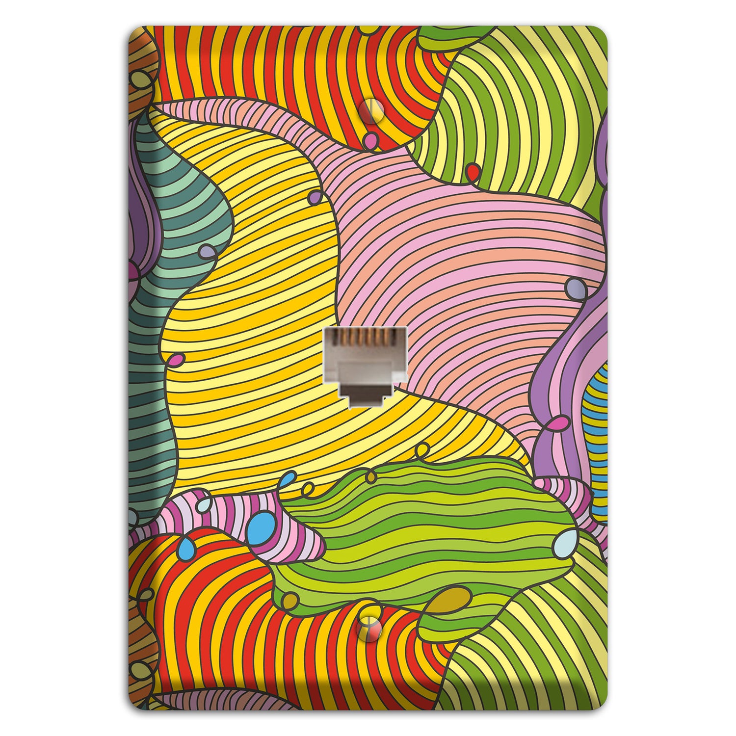 Retro Flourish 5 Phone Wallplate