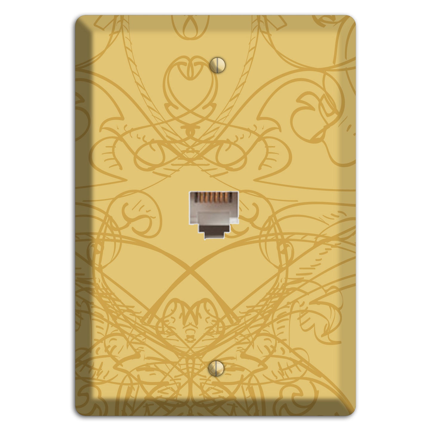 Beige Deco Sketch Phone Wallplate