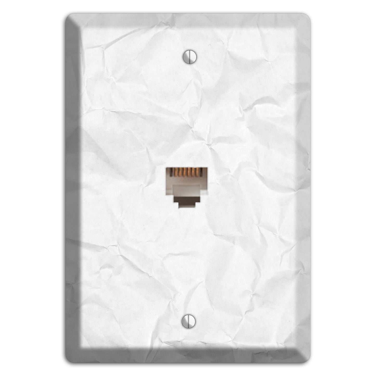 Concrete Crinkled Paper Phone Wallplate