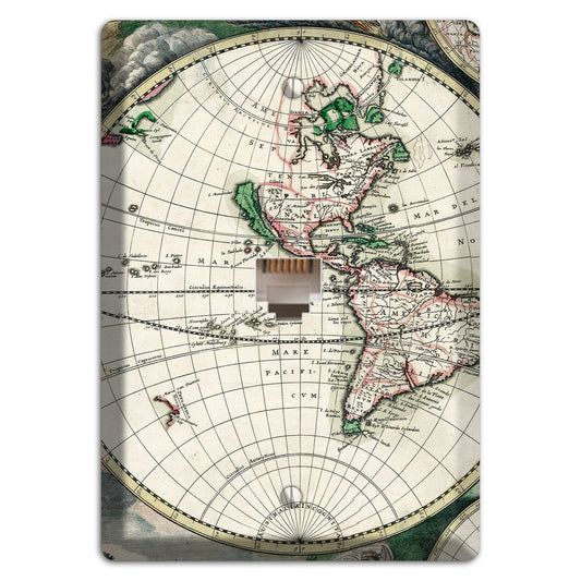 Global Map Phone Wallplate