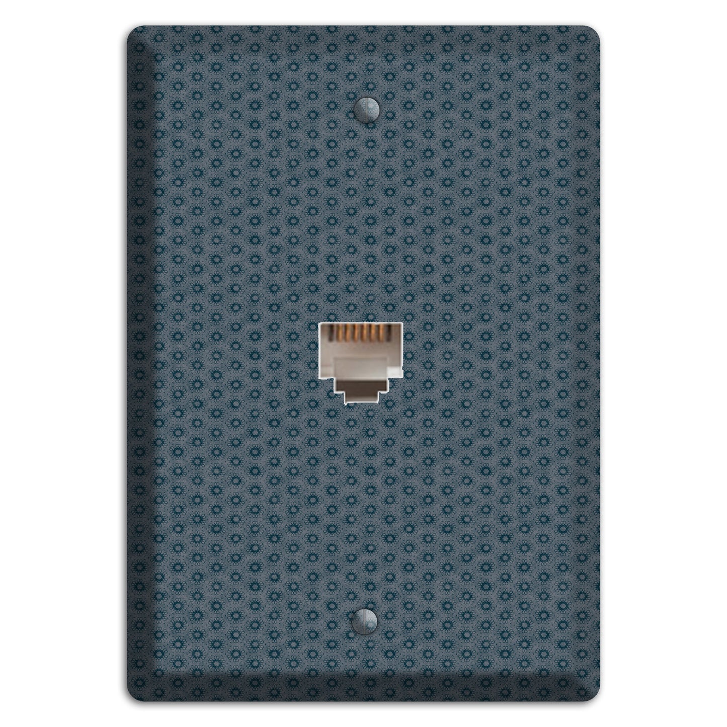 Blue Grey Foulard Phone Wallplate