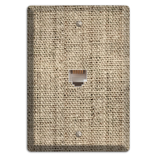 Hillary Burlap Phone Wallplate