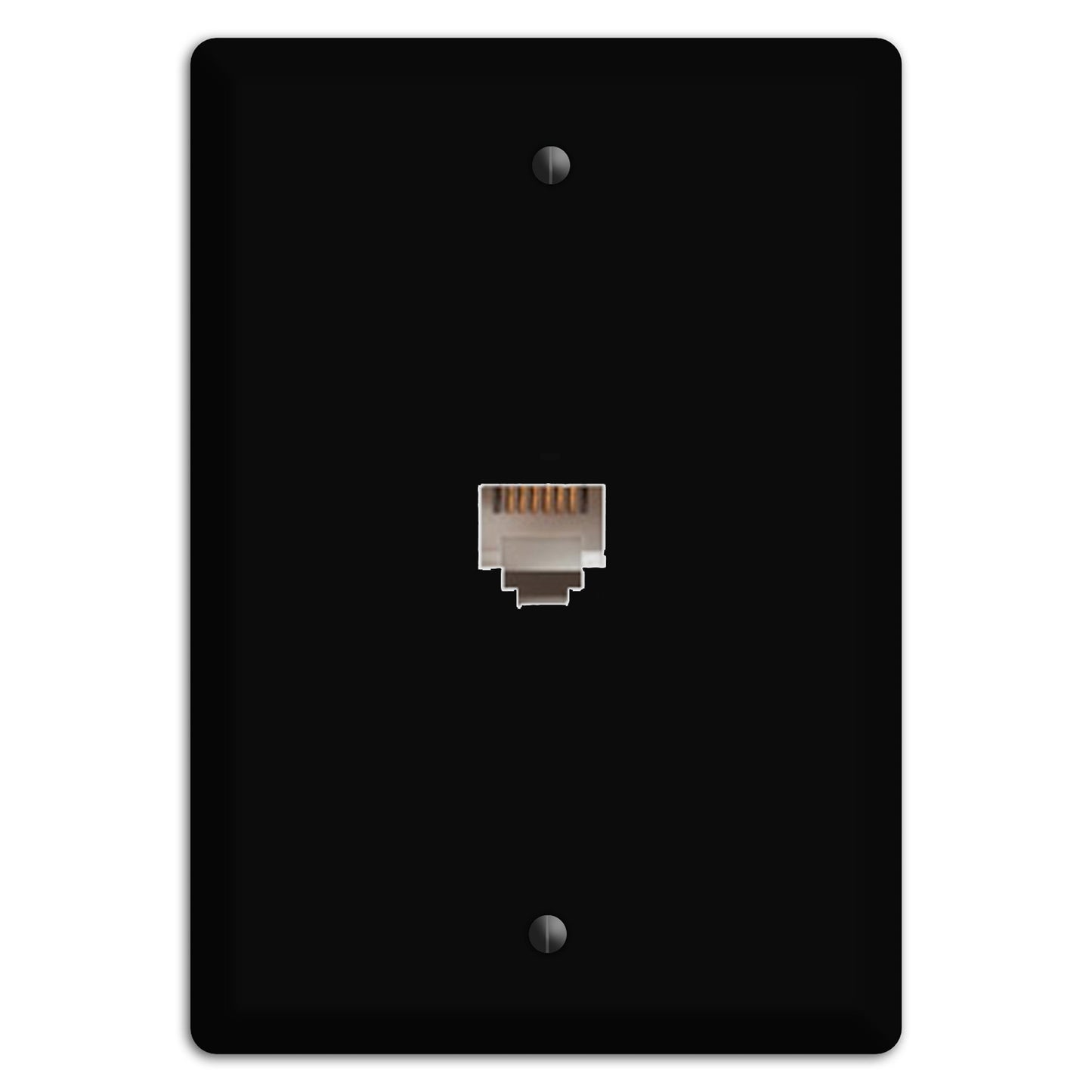 Satin Black Metal Phone Wallplate