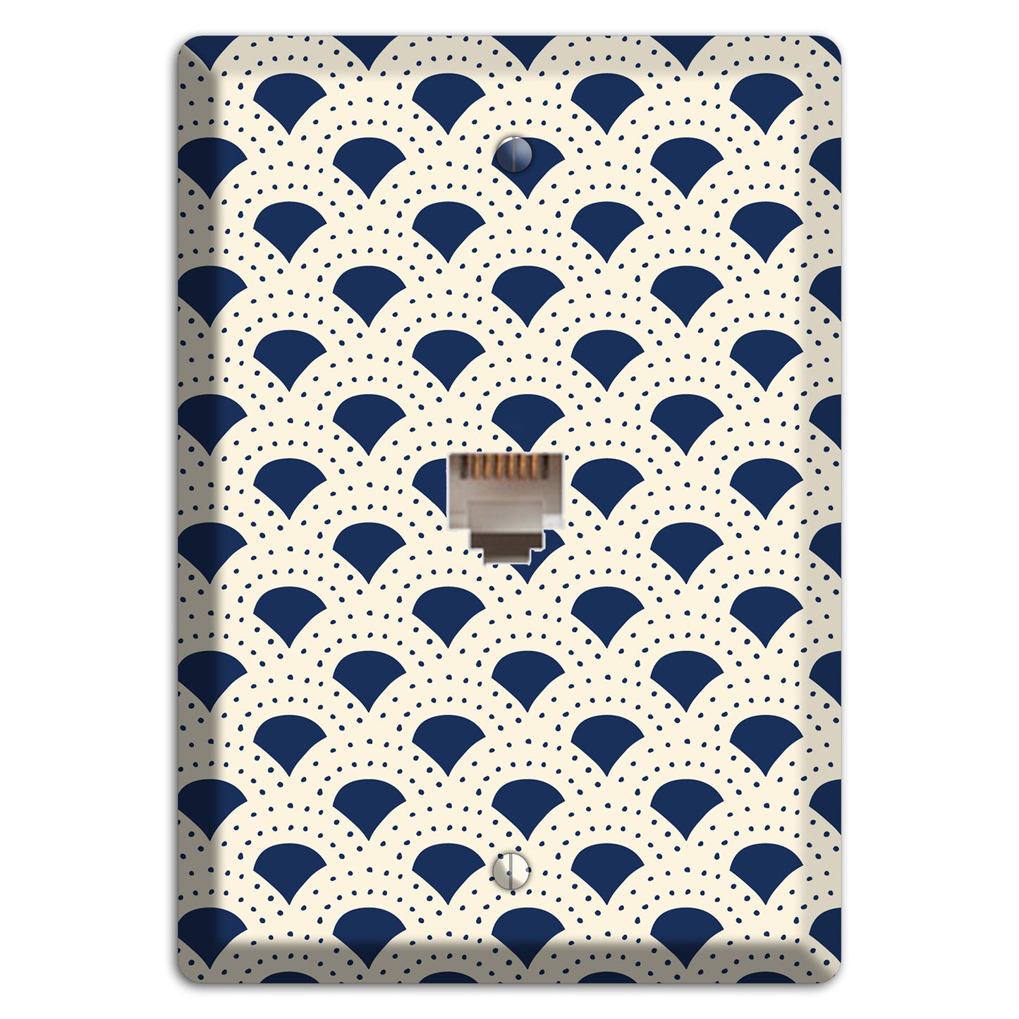 Navy Confetti Fan Phone Wallplate