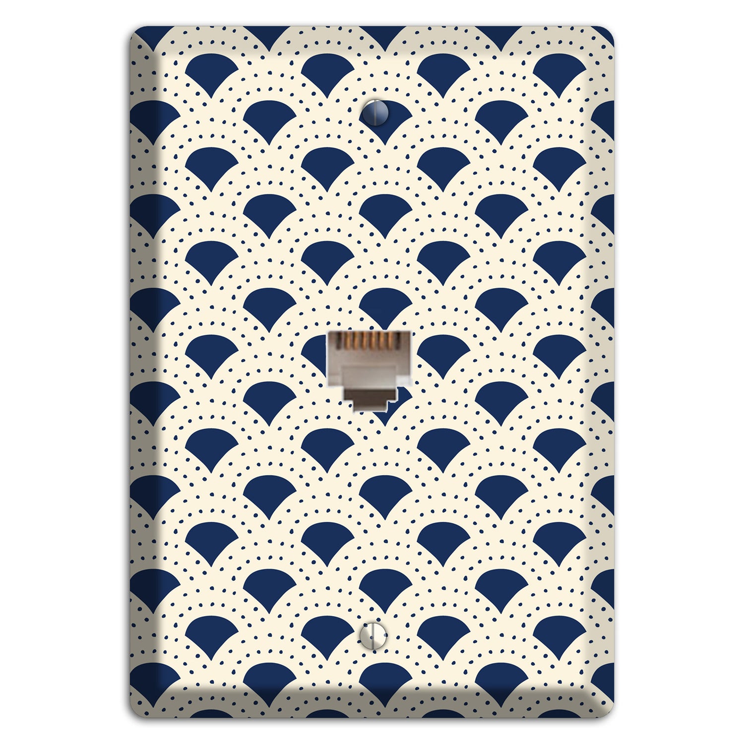 Navy Confetti Fan Phone Wallplate