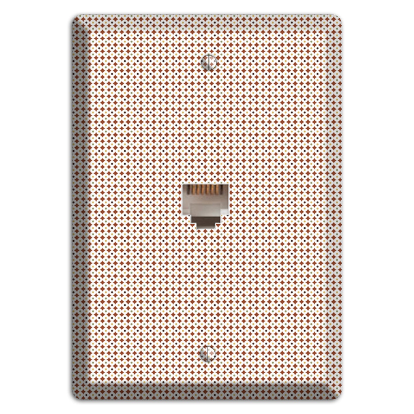 Beige Weave Phone Wallplate