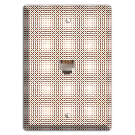 Beige Weave Phone Wallplate