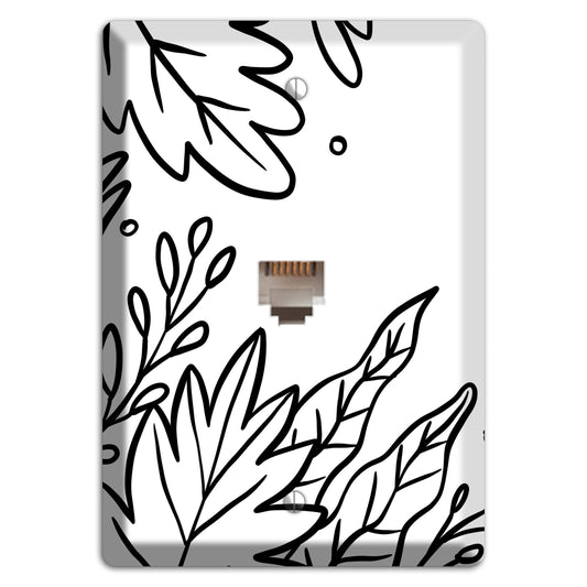 Hand-Drawn Floral 12 Phone Wallplate