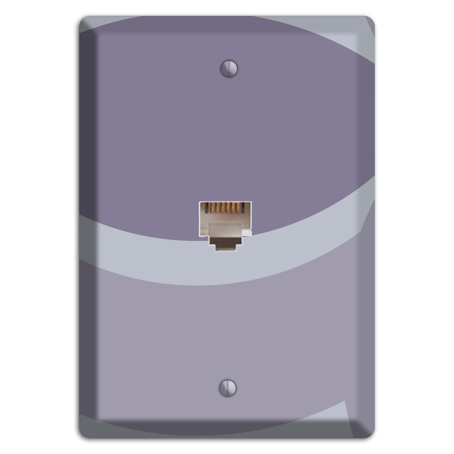 Grey and Lavender Abstract Phone Wallplate