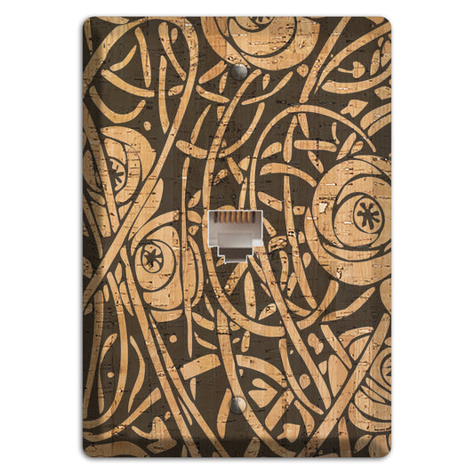 Deco Floral Cork Phone Wallplate