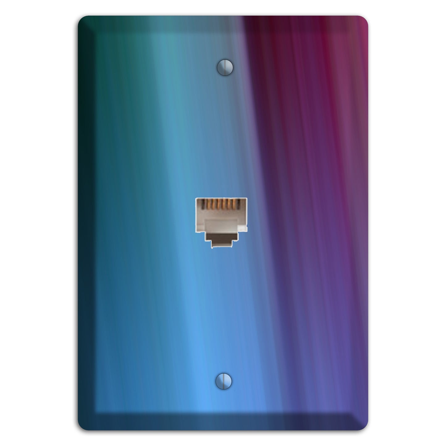 Blue and Purple Ray of Light Phone Wallplate