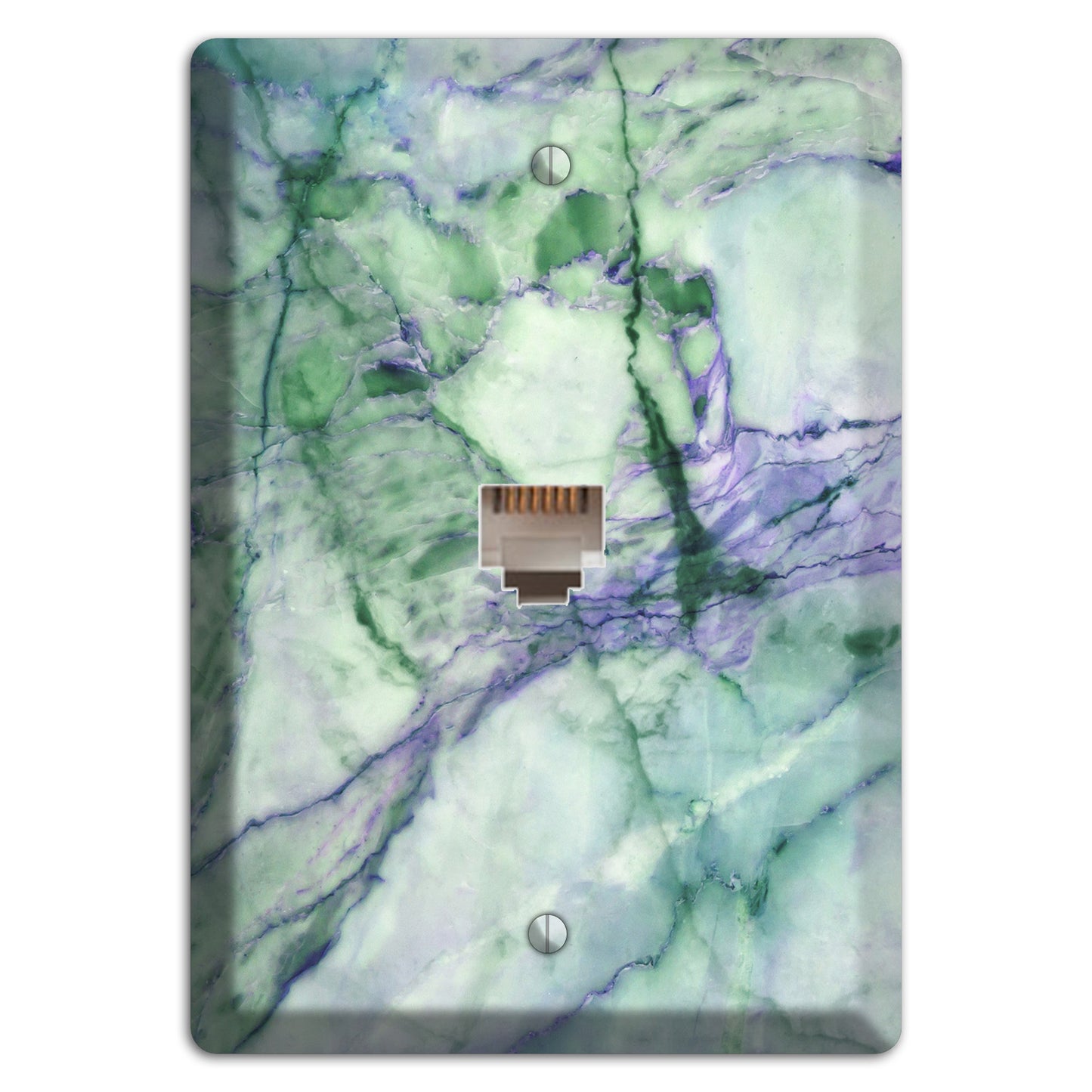 Powder Ash Marble Phone Wallplate