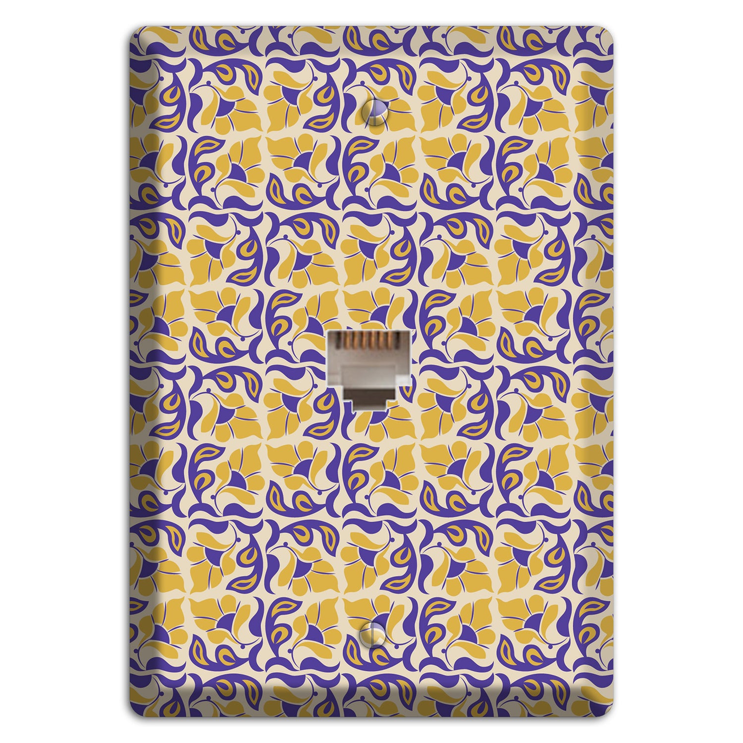 Nouveau Floral Phone Wallplate