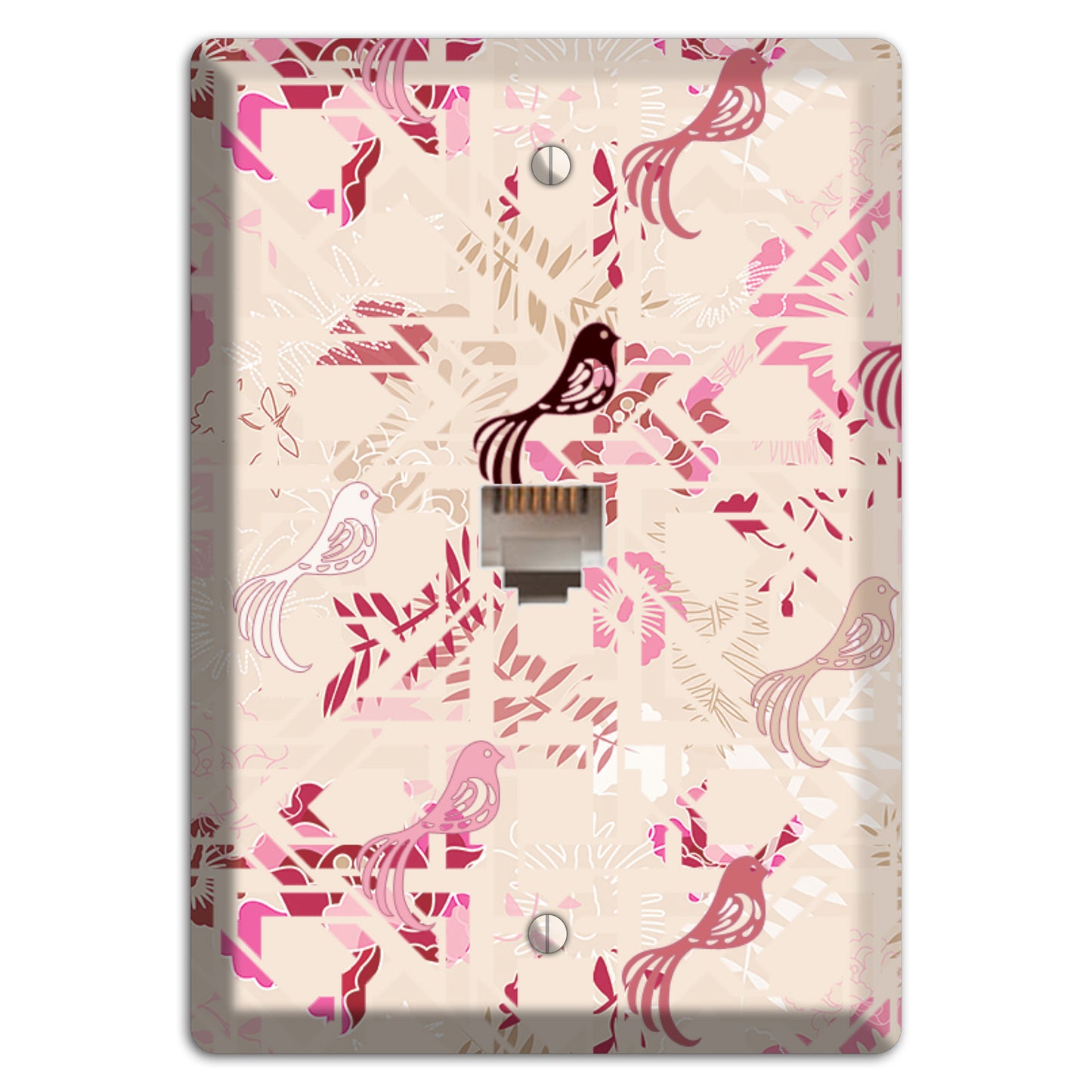 Floral Songbirds Phone Wallplate