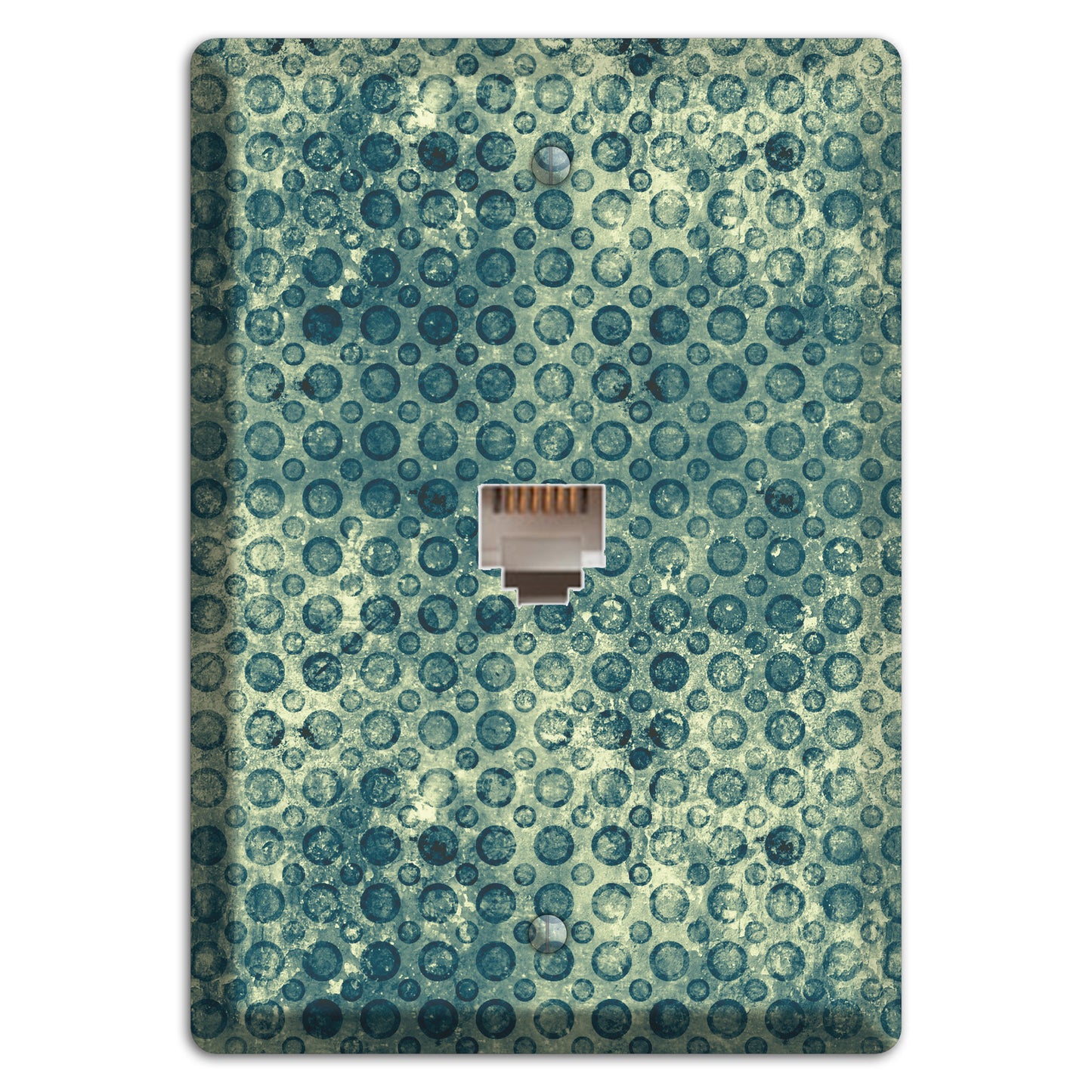 Green Circles Phone Wallplate