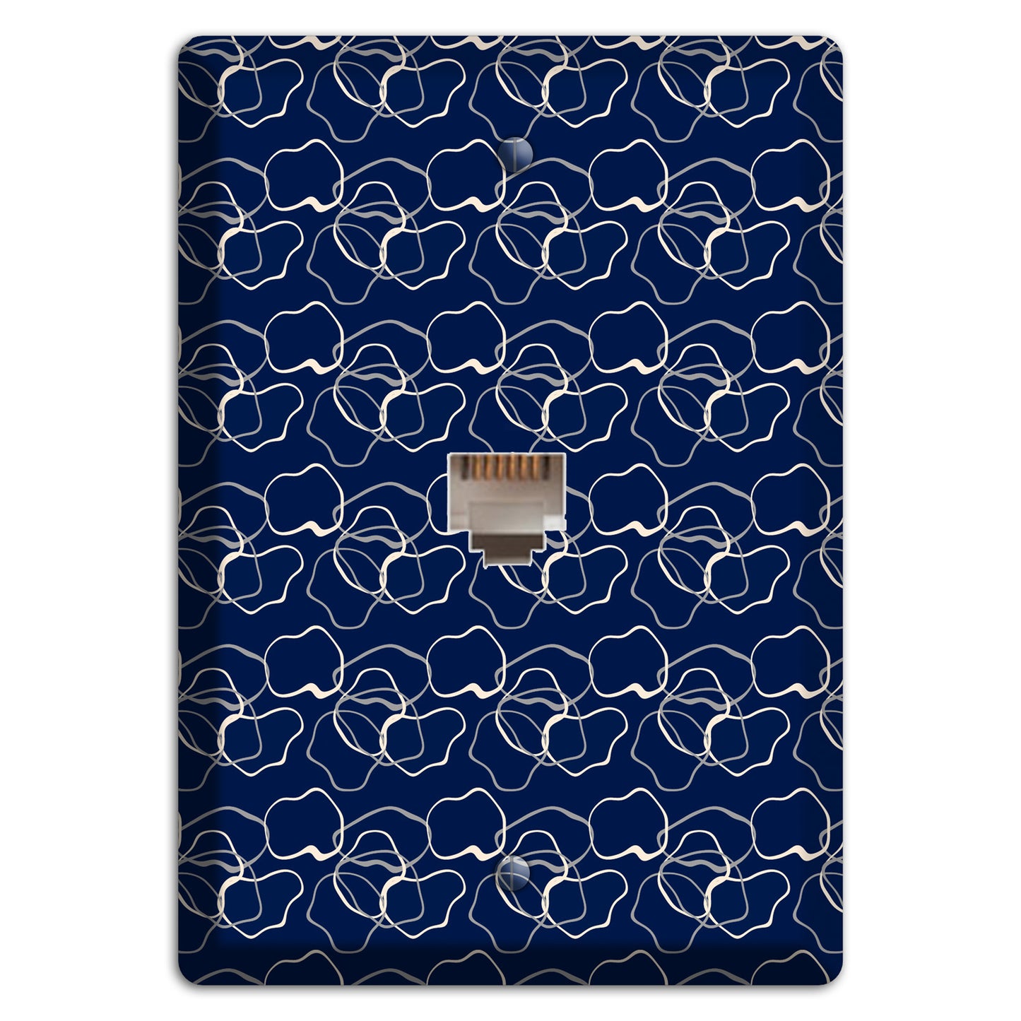 Blue with Irregular Circles Phone Wallplate