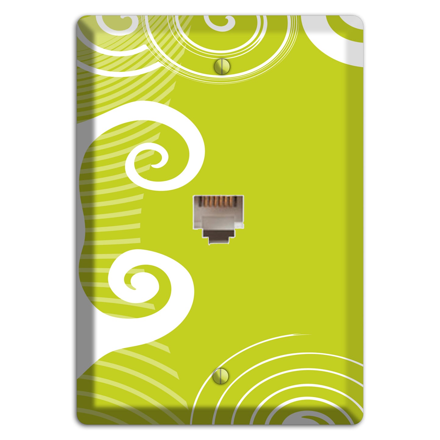 Abstract Green Phone Wallplate