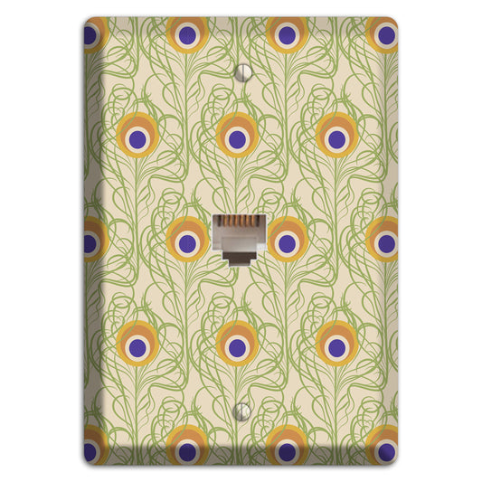 Nouveau Peacock Phone Wallplate