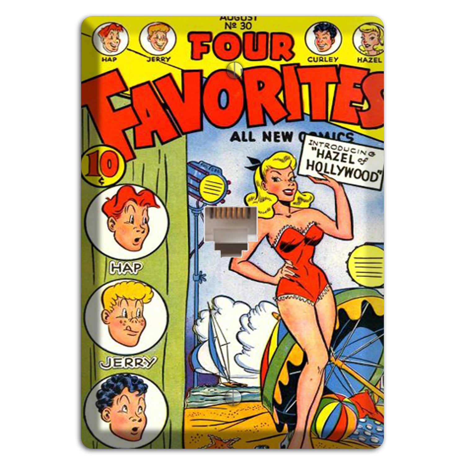 Hazel of Hollywood Vintage Comics Phone Wallplate