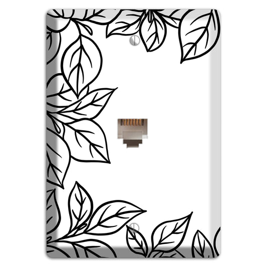 Hand-Drawn Leaves 7 Phone Wallplate