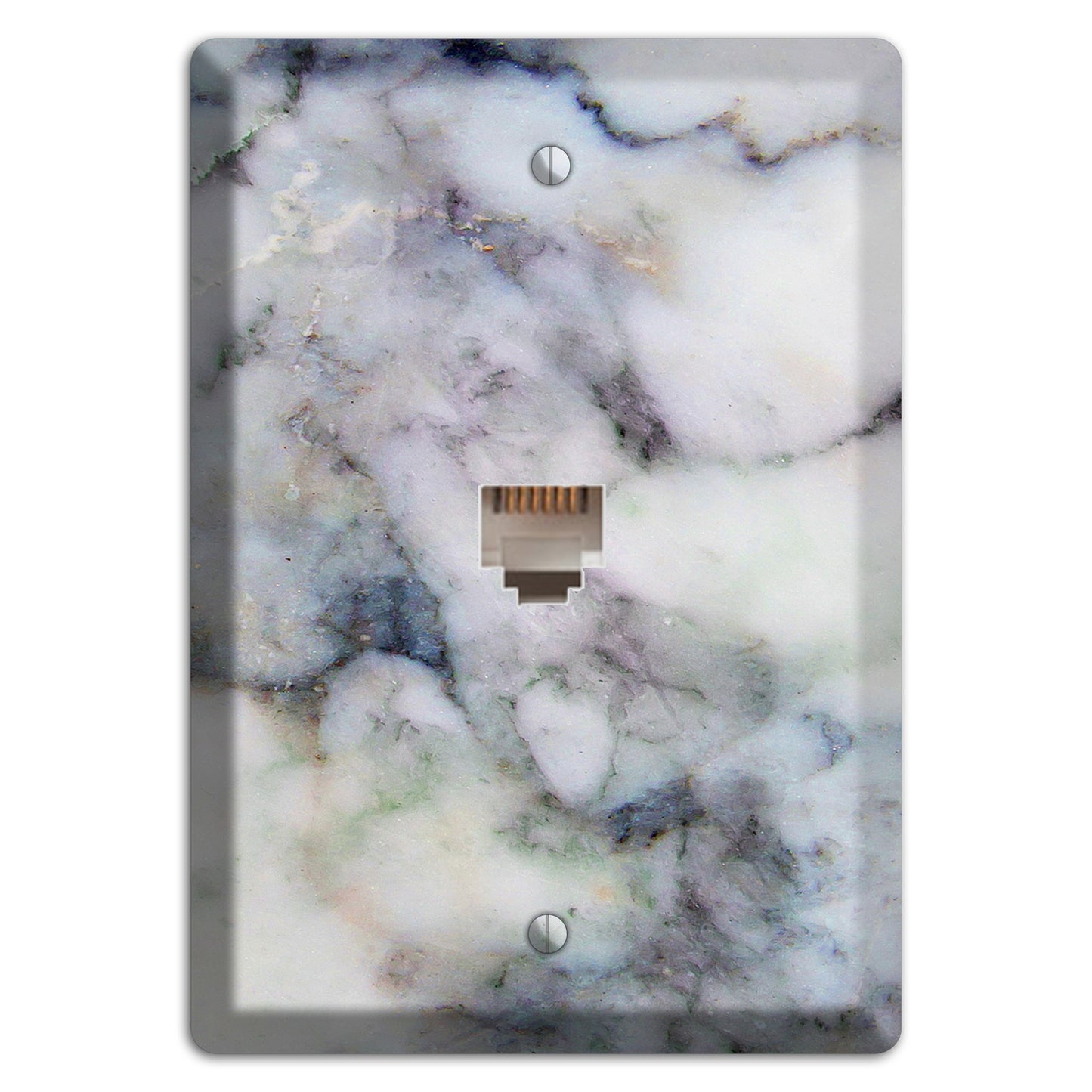 Bermuda Gray Marble Phone Wallplate