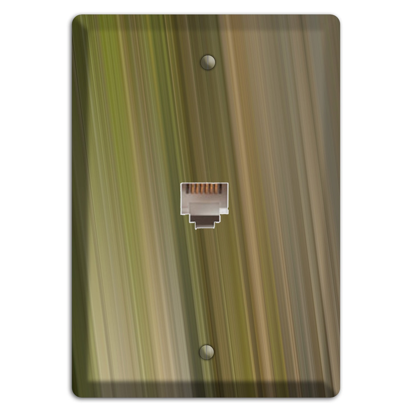 Olive and Brown Ray of Light Phone Wallplate