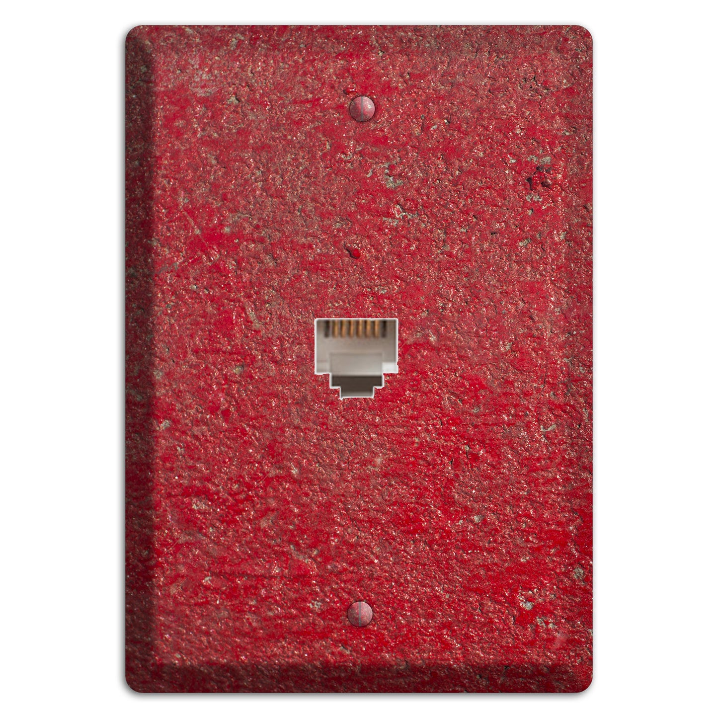 Red Concrete Phone Wallplate