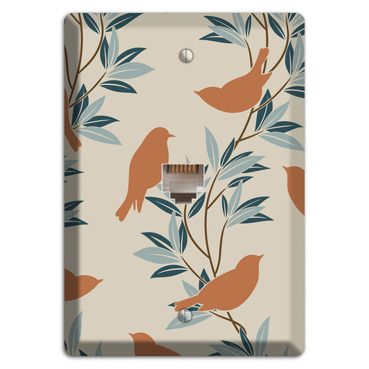 Bird Branch 2 Phone Wallplate