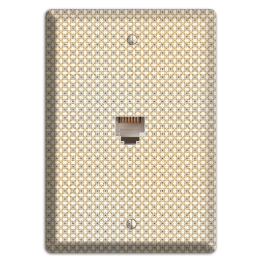 Multi Beige Tiled Arabesque Phone Wallplate