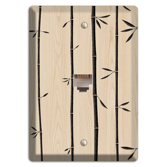 Bamboo Wood Lasered Phone Wallplate