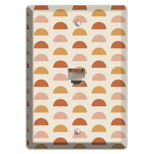 Peachy Half Moons Phone Wallplate