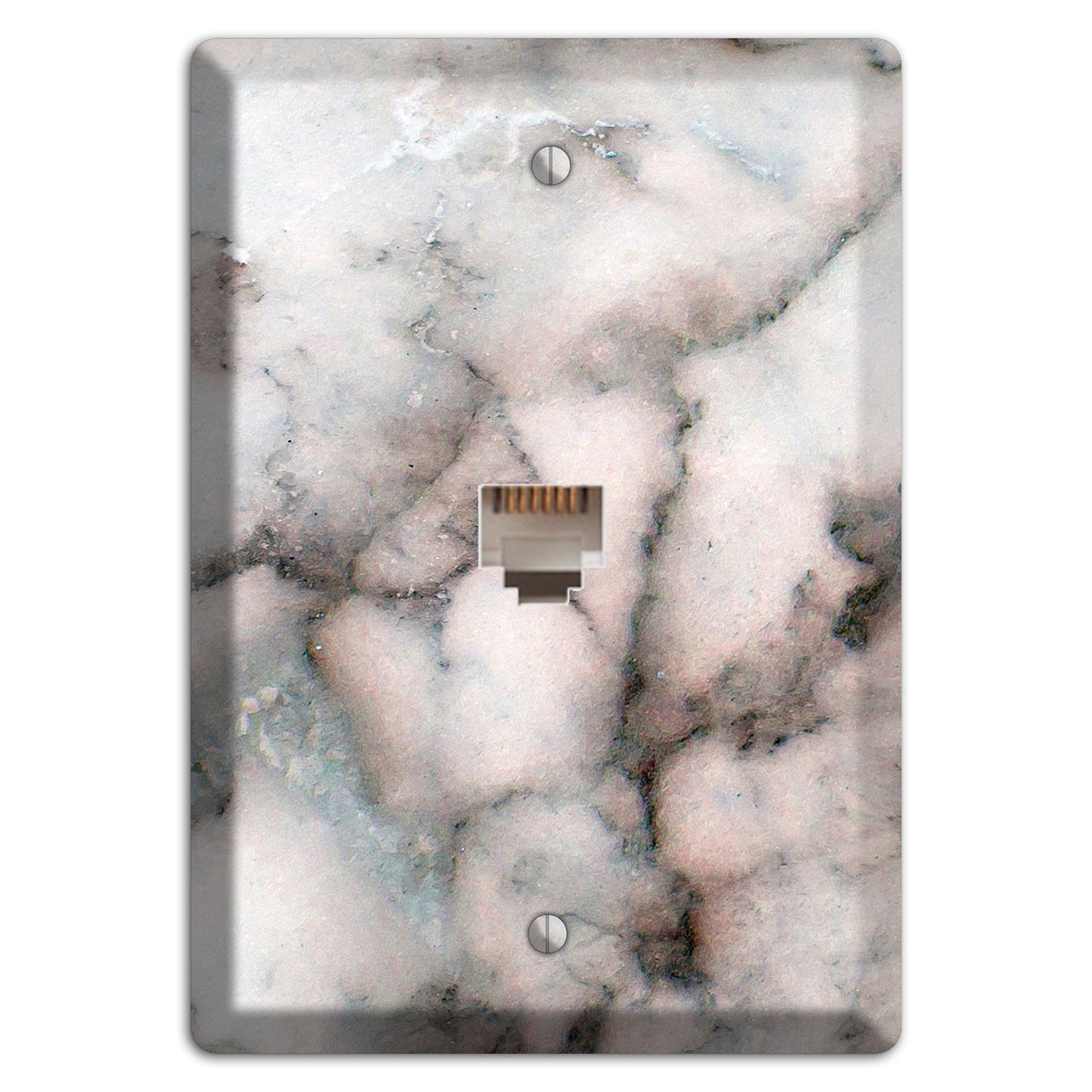 Black, Maroon Marble Phone Wallplate