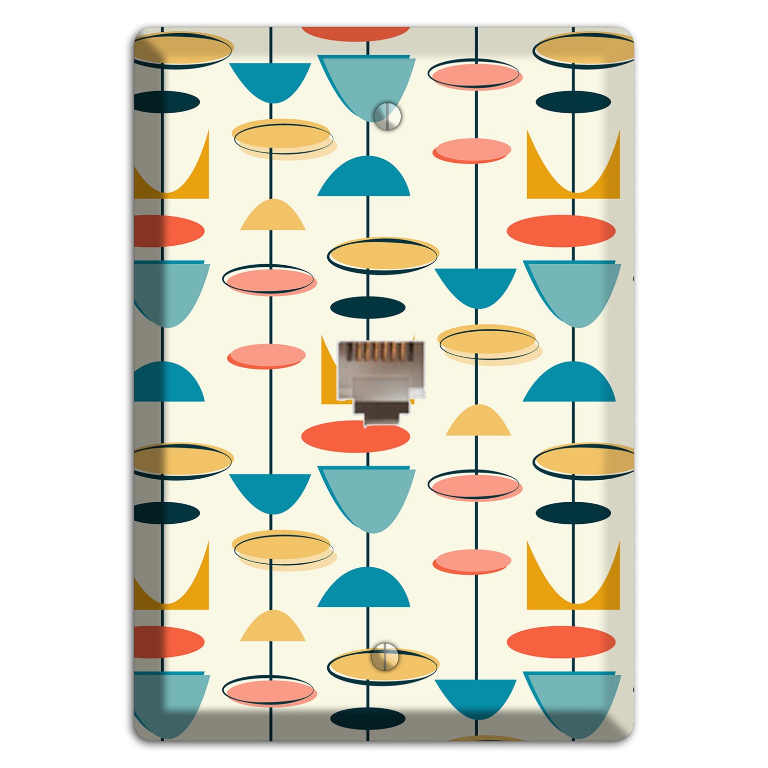 Retro Shapes Phone Wallplate