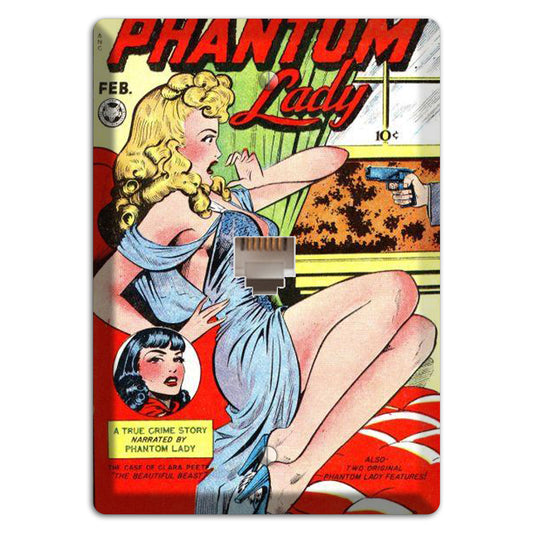 Phantom Lady Vintage Comics Phone Wallplate