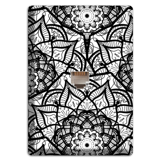 Mandala Black and White Style U Cover Plates Phone Wallplate