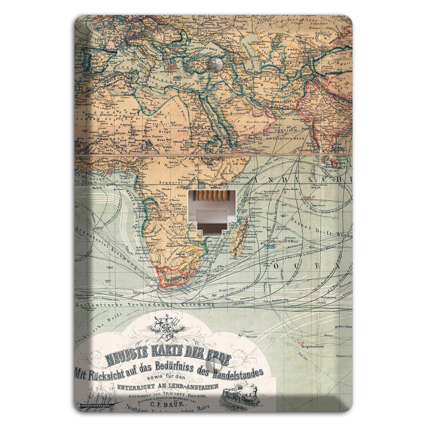 Map of Africa Phone Wallplate